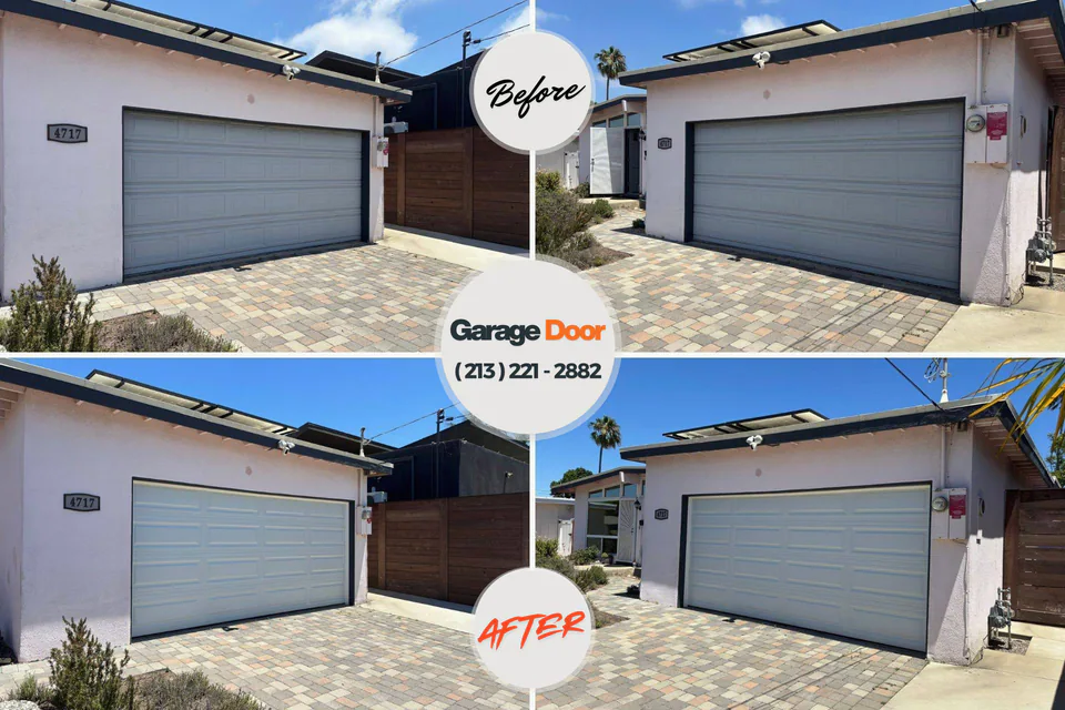 Before and after: garage door repair Elkins Park, PA